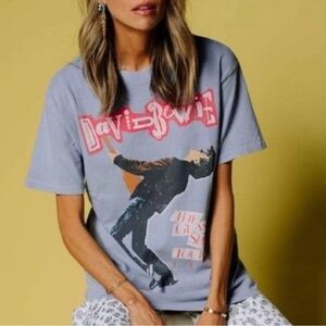 Daydreamer David Bowie Graphic Tee - Light Blue‎